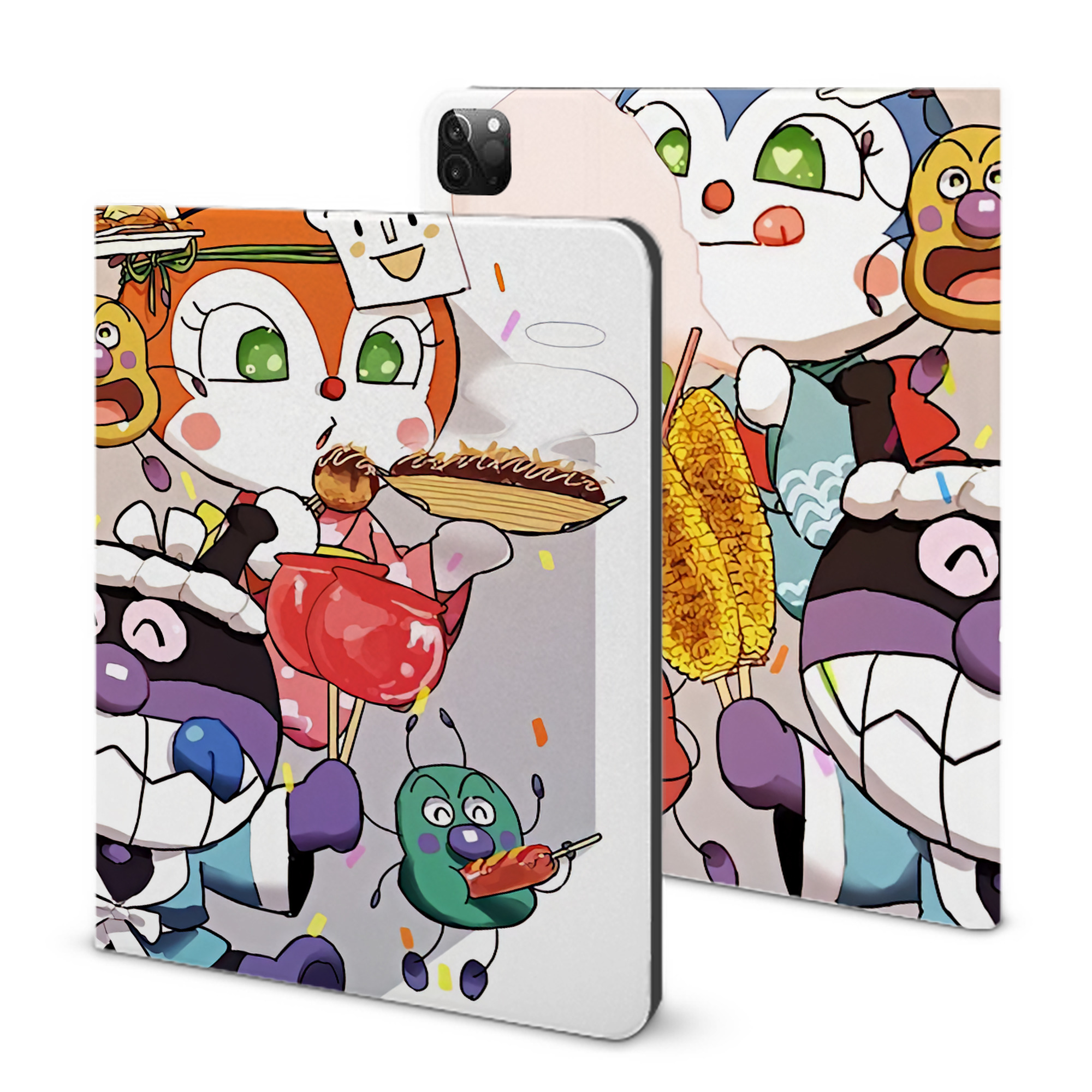 （画像用） アンパンマン Anpanman IPadケース ペンホルダー付き ブックスタイルデザイン